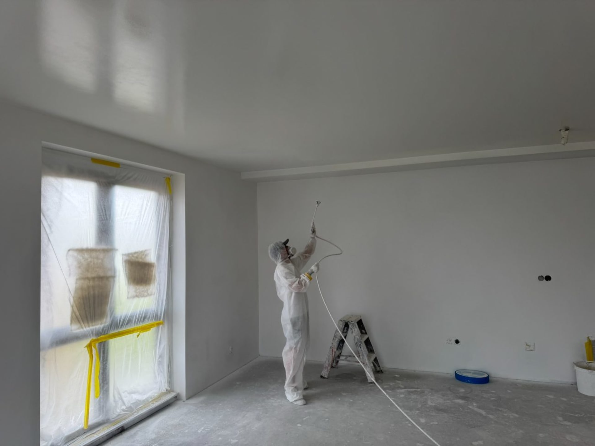 Volledige woning latex gespoten