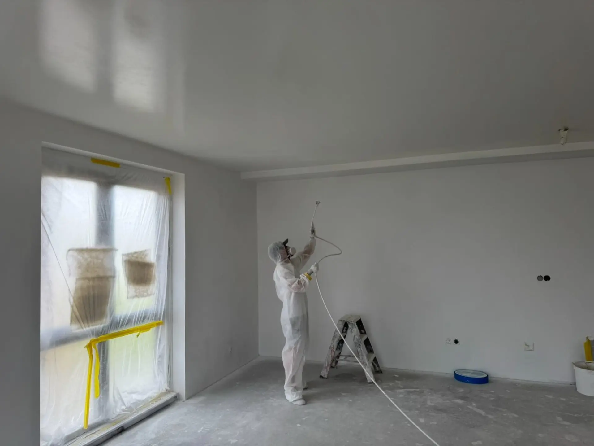 Volledige woning latex gespoten