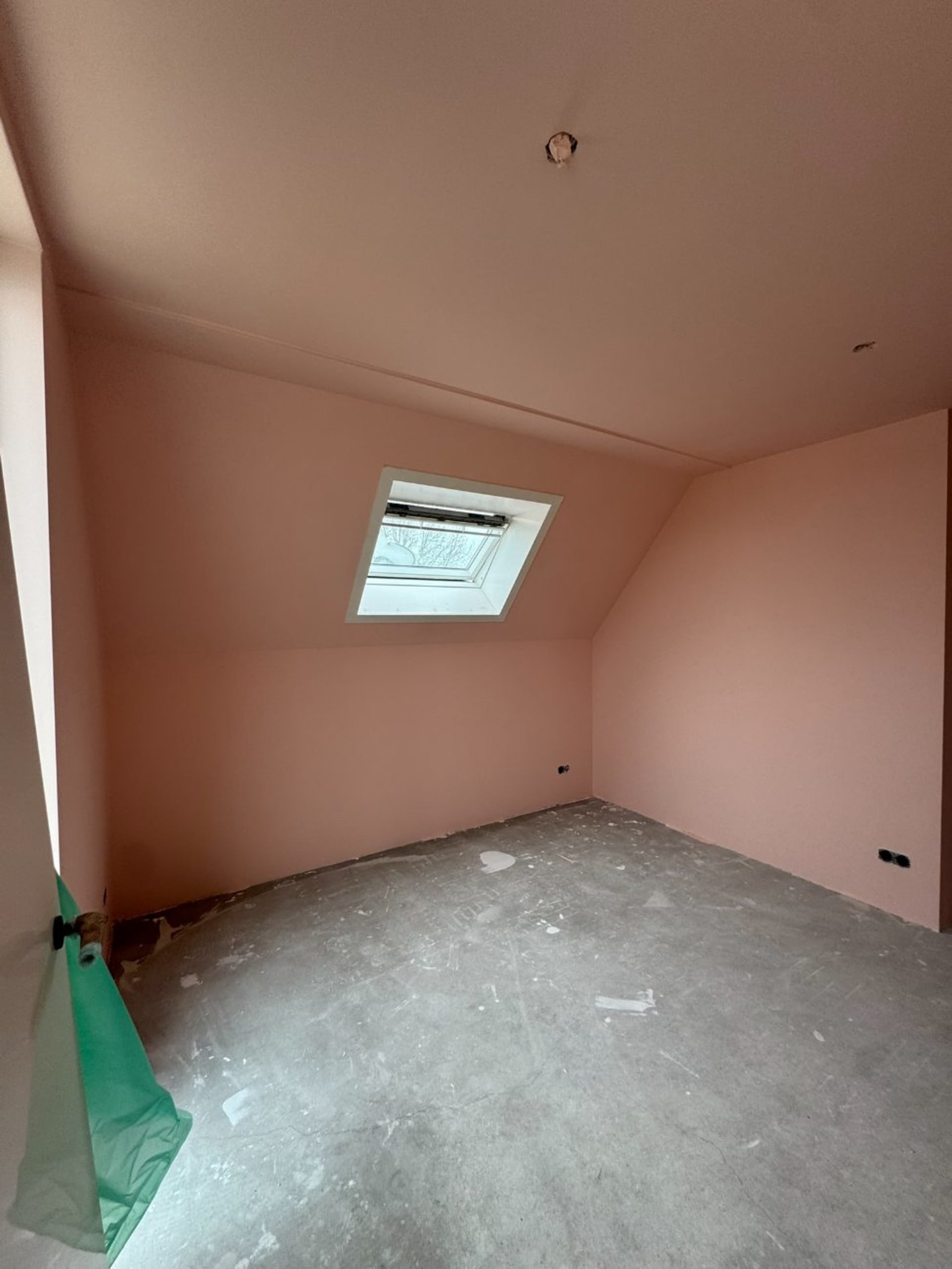 Entire home latex sprayed
