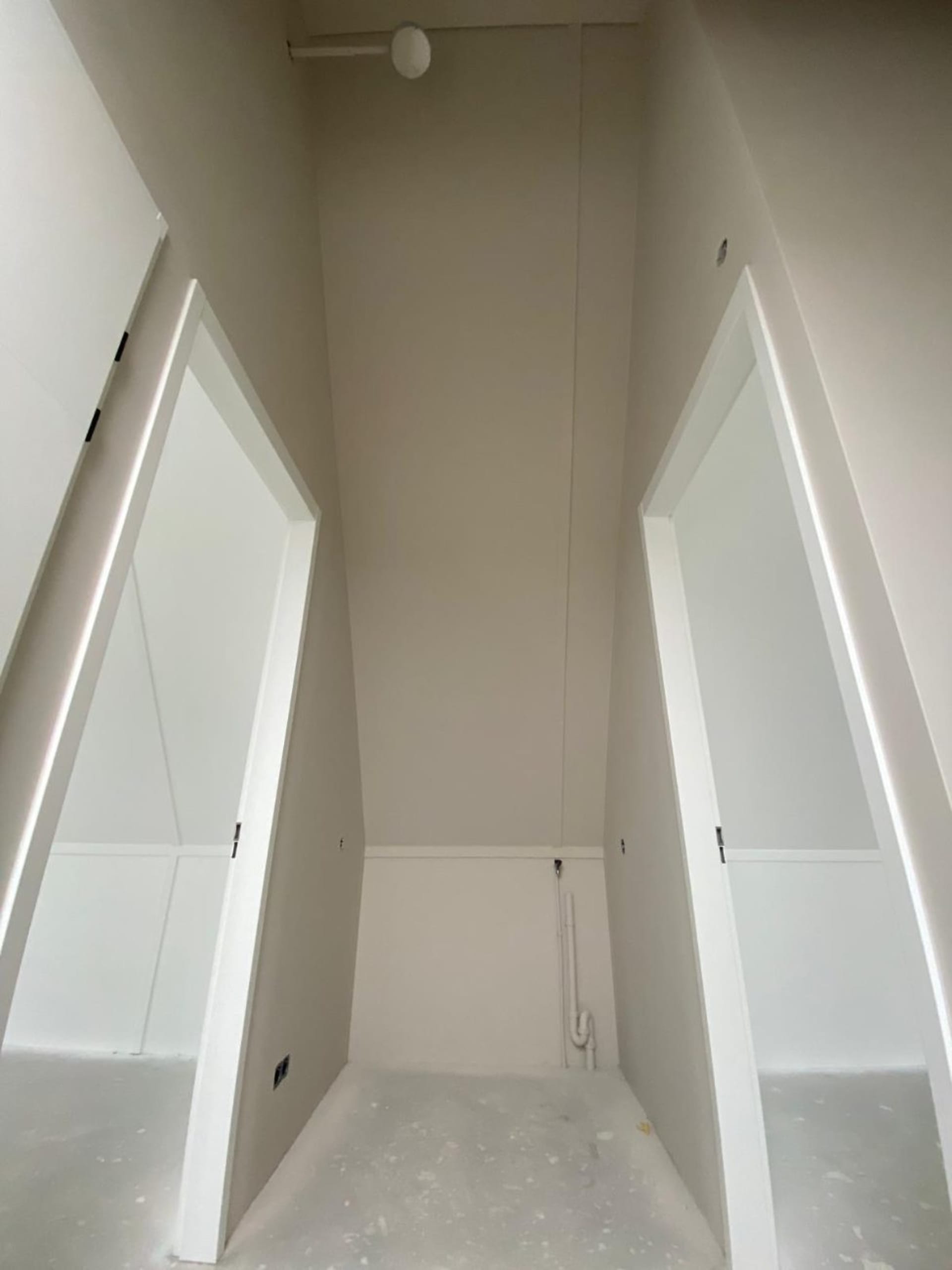 Attic finished and latex sprayed