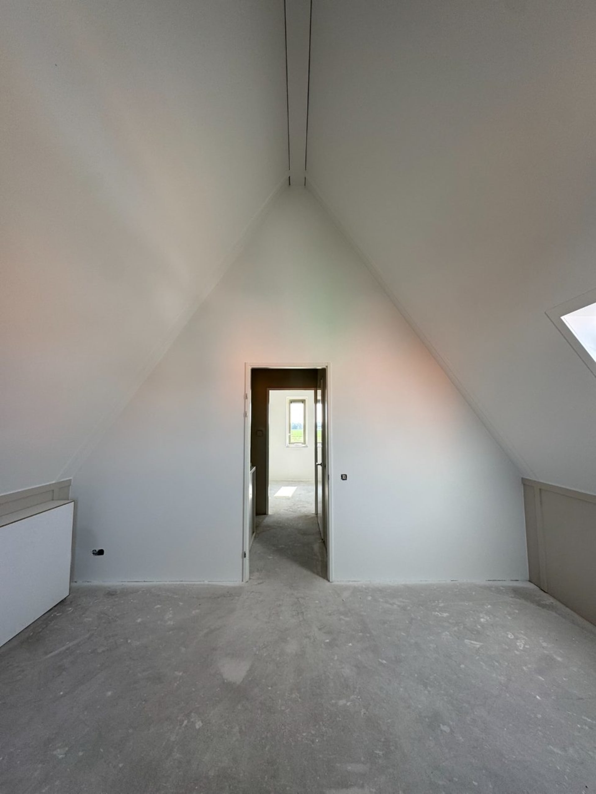Attic finished and latex sprayed